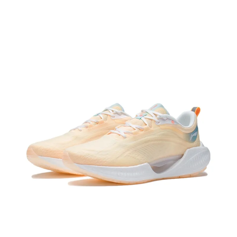 LiNing Super Light 19 Breathable And Lightweight Low Top Running Shoes Women's Fluorescent Milk Yellow-2