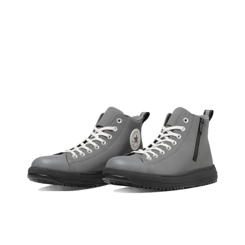 Converse All Star Ps Z Hi Slip-Resistant Cushioning High-Top Canvas Shoes Unisex Gray Black Japan Version-2