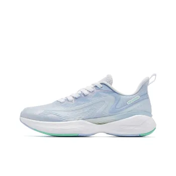 QIAODAN Flying Shadow Team1.0 Anti Slip Wear Resistant Low Top Long Distance Running Shoes Men's White Blue