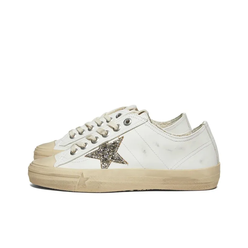 Golden Goose V-Star 2 Distressed Sneakers-1