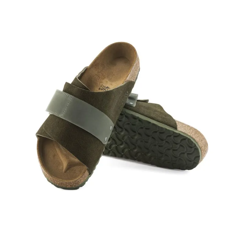 Birkenstock Kyoto Suede Leather Sandals 'Thyme'-3