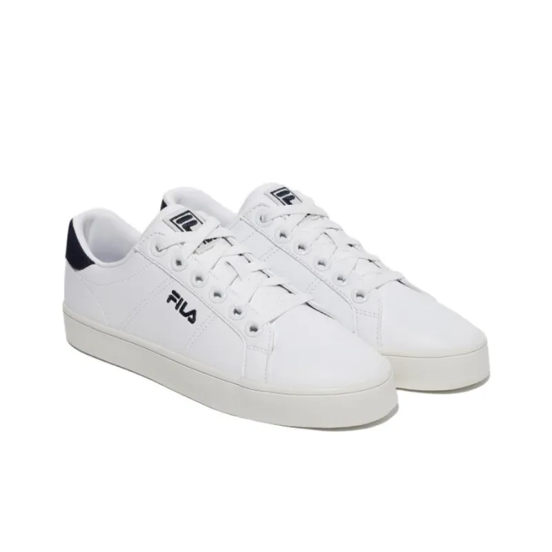 FILA Court Deluxe Anti Slip Wear Resistant Low Top Skateboard Shoes Unisex White-2
