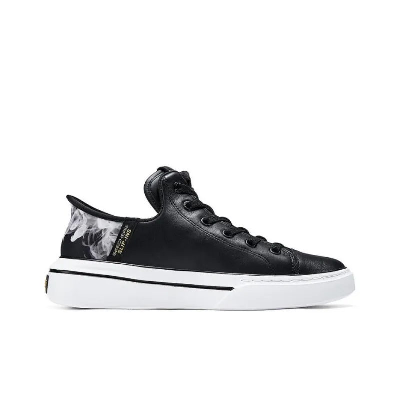 Skechers Slip Ins Durable Breathable Low Top Casual Shoes Men's Black White-1
