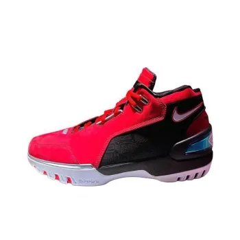 Nike Air Zoom Generation Cushioning Anti Slip And Wear Resistant Mid Top Vintage Basketball Shoes Men's Red Black