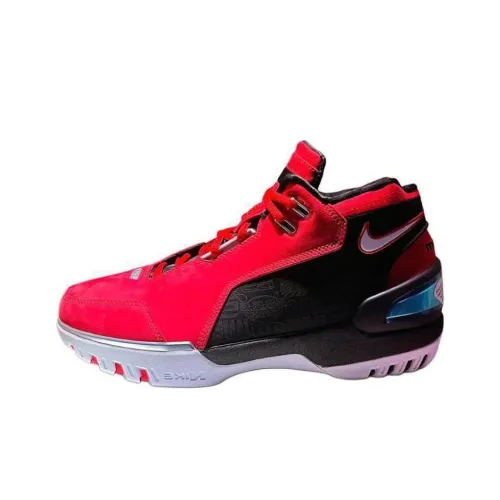 Nike Air Zoom Generation Cushioning Anti Slip And Wear Resistant Mid Top Vintage Basketball Shoes Men's Red Black