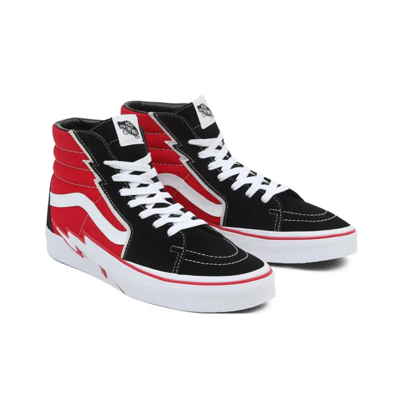 Sk8 Vans Hi 'Bolt Black Red'-2
