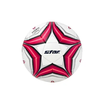 Star Size 5 Soccer PU Seamless Thermal bonding Unisex White Red