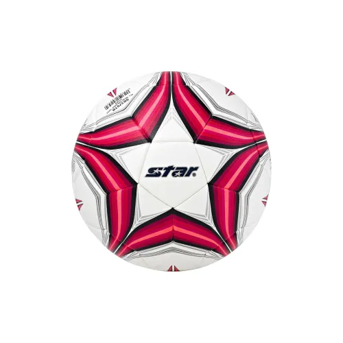 Star Size 5 Soccer PU Seamless Thermal bonding Unisex White Red