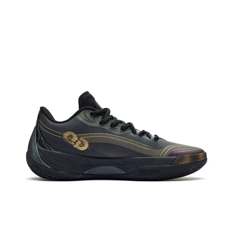 QIAODAN Poisonous Fangs 3.0 Basketball Shoes Men Low Top Black/Gold-1