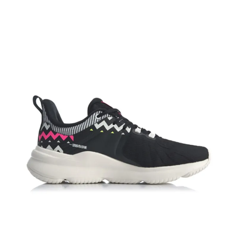 LiNing SOFT PLUS Plus Low Top Running Shoes Women's Black White-1