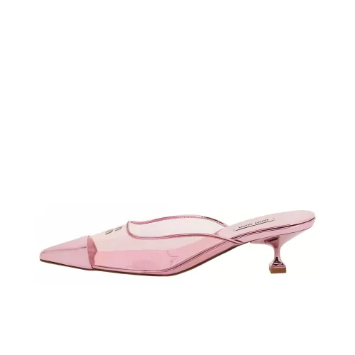 MIU MIU Wrap-toe Slippers Women's Pink