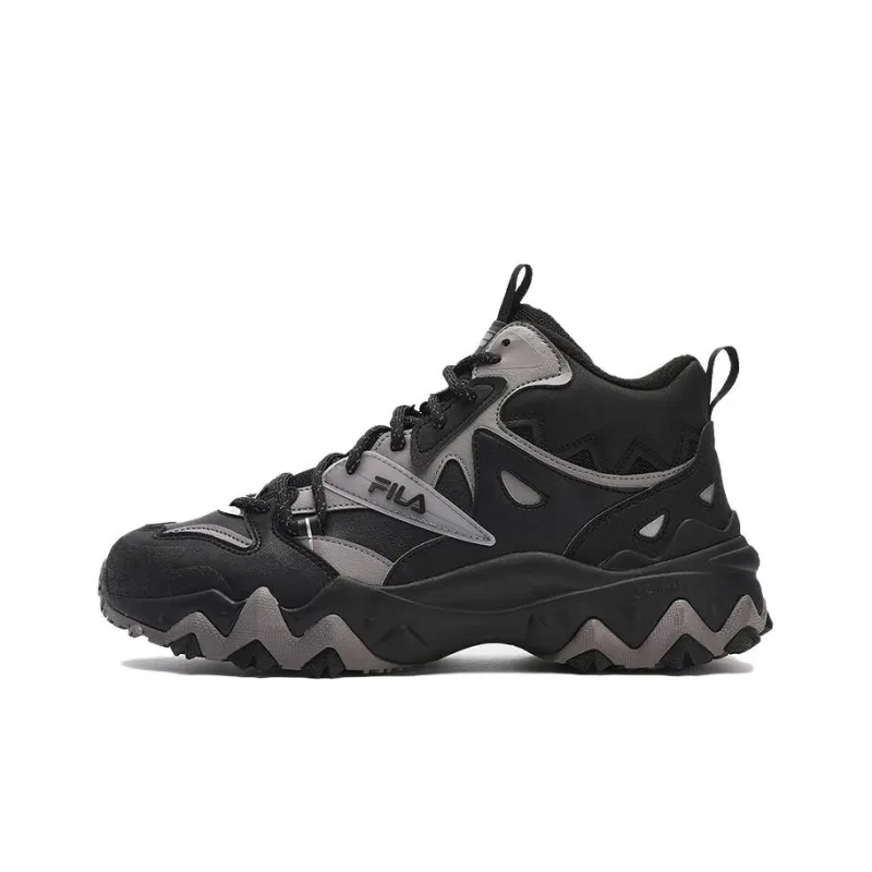 FILA Oakmont Mid Top Chunky Sneakers Men's Black Sky Gray-0