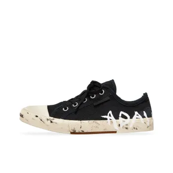 Balenciaga Paris Low Top Graffiti Sneakers 'Black And White Destroyed Cotton' Women's