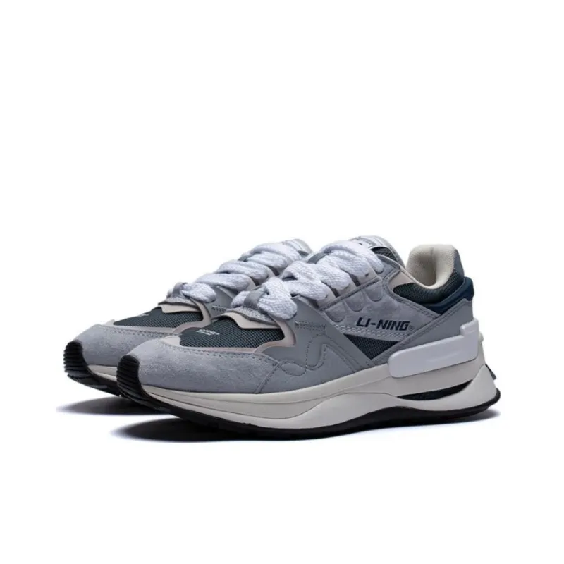 LiNing 001 Innocence V2 Innocent V2 Durable Breathable Low Top Sports Casual Shoes Women's Gray Blue-2
