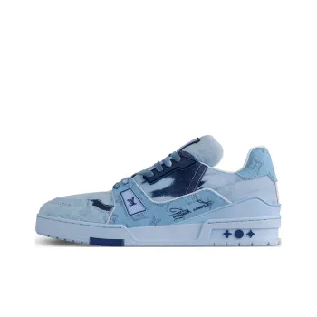 LOUIS VUITTON Trainer Skateboard Shoes Men's Denim Blue