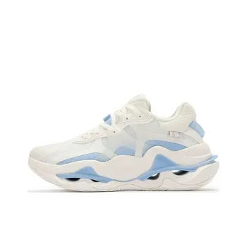 361° Wind Whirlpool Non-slip Wear-resistant Shock Absorption Low-Top Running Shoes Women's White Blue