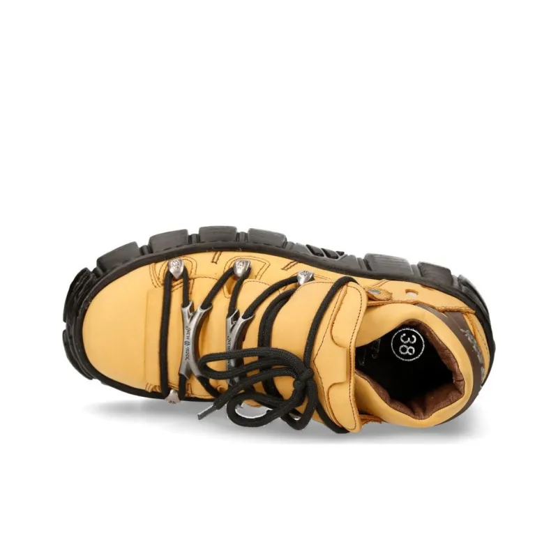 NEW ROCK High-Top Casual Shoes Unisex Yellow-3