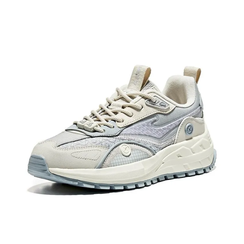 Erke Big Show Hongrabbit Anti Slip Wear Resistant Low Top Sports Casual Shoes Women's Gray-1