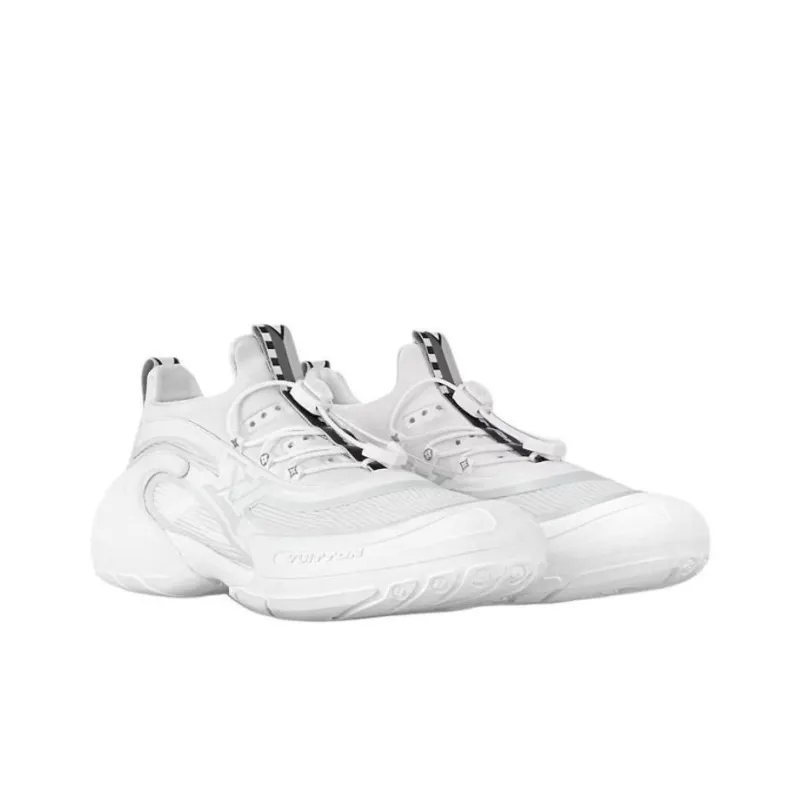 LOUIS VUITTON Low Top Casual Shoes Men's White-2