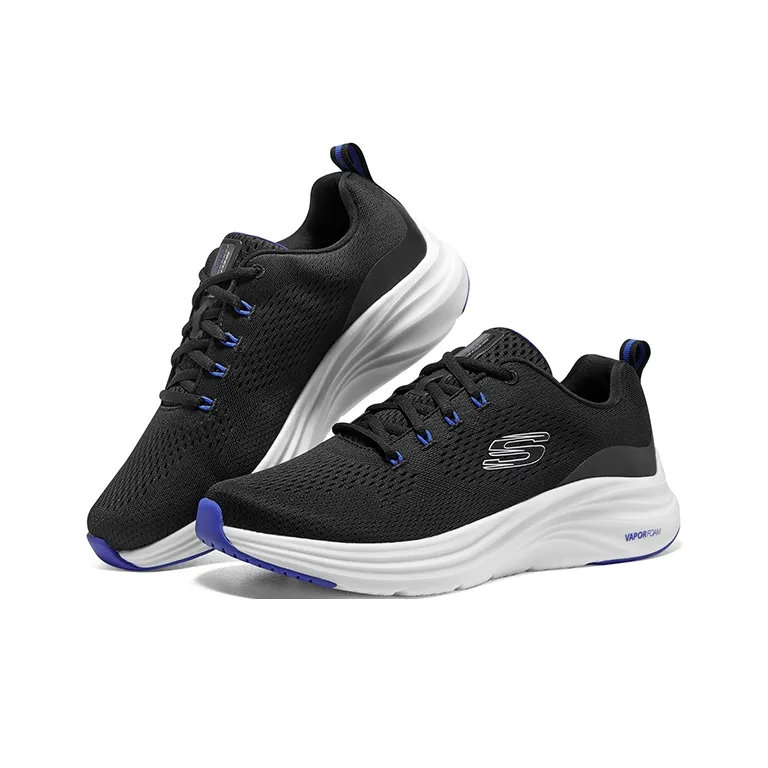 Skechers Vapor Foam Casual Shoes Men Low Top Black/White/Blue-3