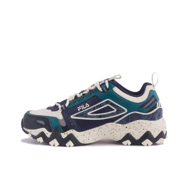 FILA Oakmont Tr Anti-Slip Wear-Resistant Low-Top Casual Shoes Men's Blue White-0