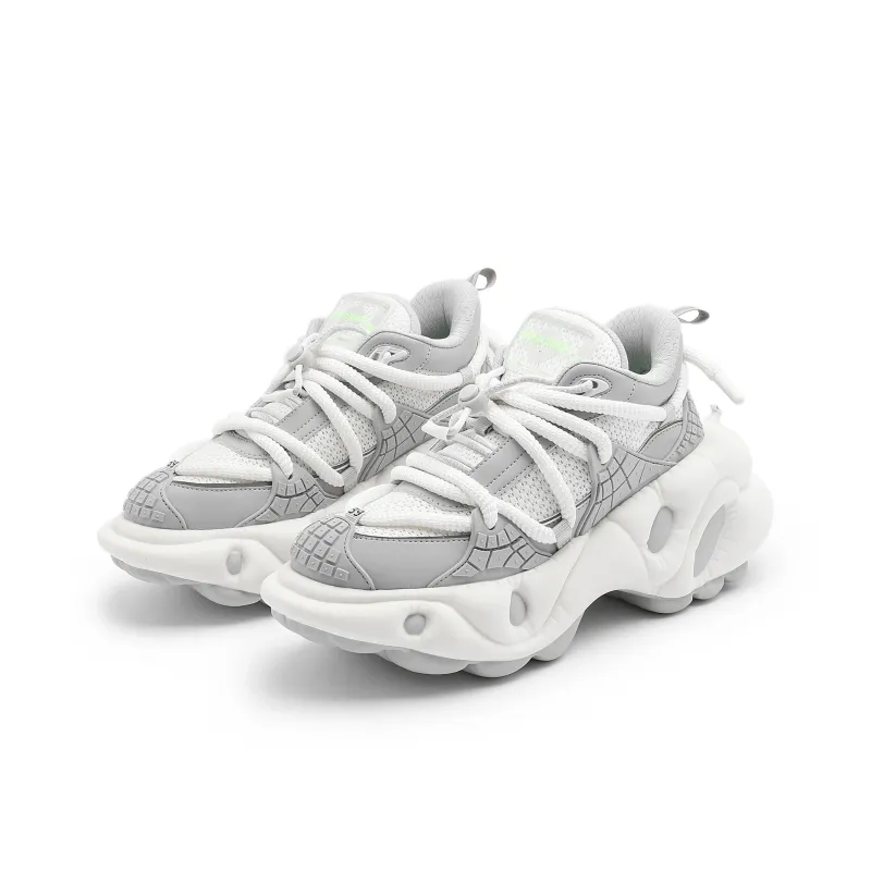 ZERO COSMOS Weightlessness Series Chunky Sneakers Unisex Gray White-2