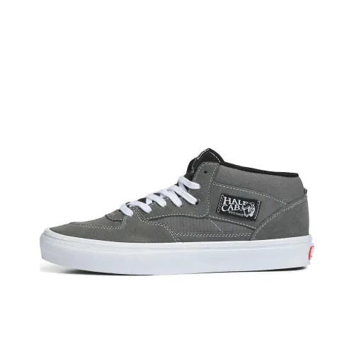 Vans Half Cab Skateboard Shoes Unisex Mid-Top Gray/Black