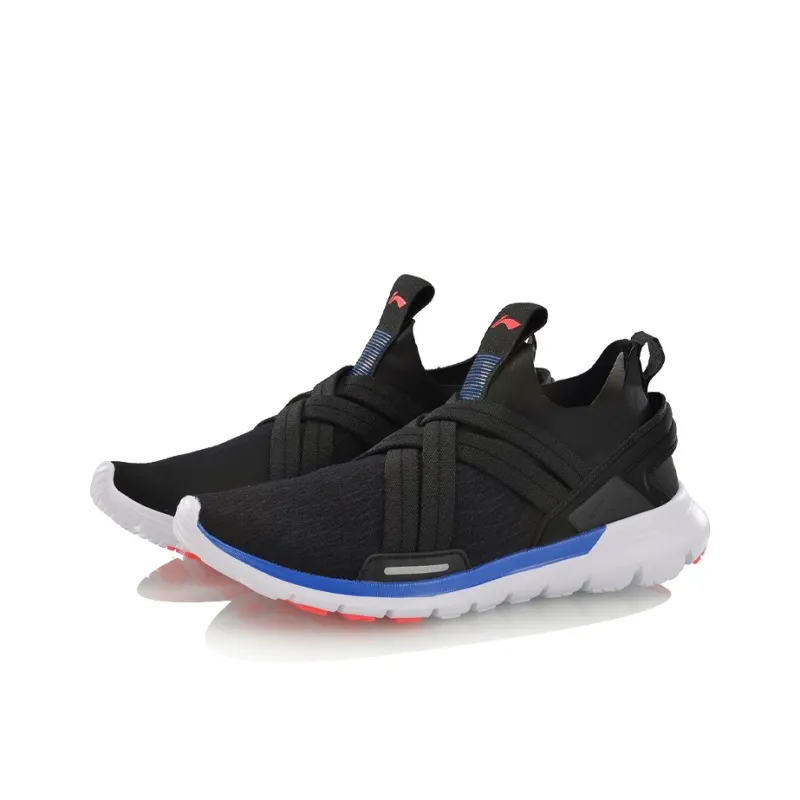 LINING Spirituality Running Shoes Women's Low-Top Standard Black/Standard White/Flashing Red/Turkey Sea-2