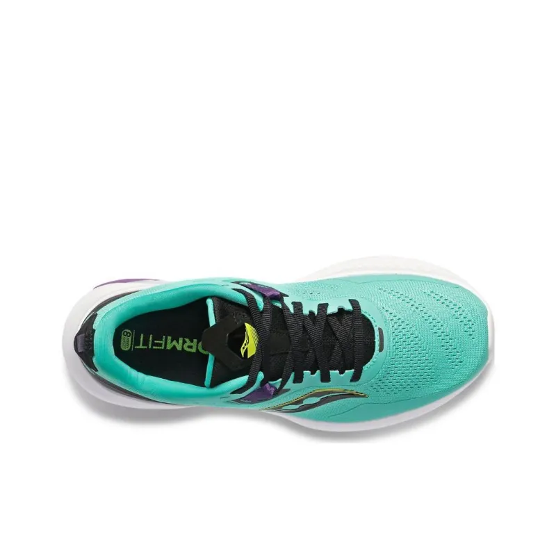 Saucony Guide 15 Cushioning Breathable Low-Top Running Shoes Women's Mint Blue Loose Fit-2