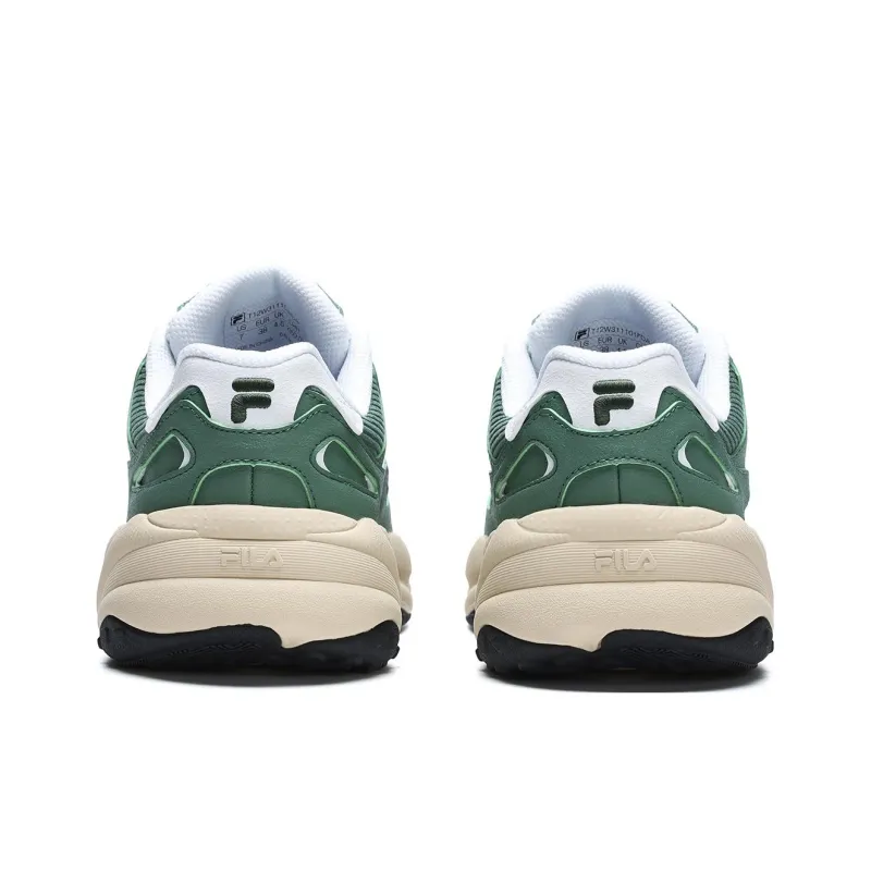 FILA FUSION Flash Anti Slip Wear Resistant Low Top Running Shoes Women's Green White-3