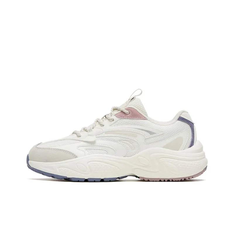 Anta Life Collection C37 Anti Slip Wear Resistant Low Top Sports Casual Shoes Women's White Gray-0