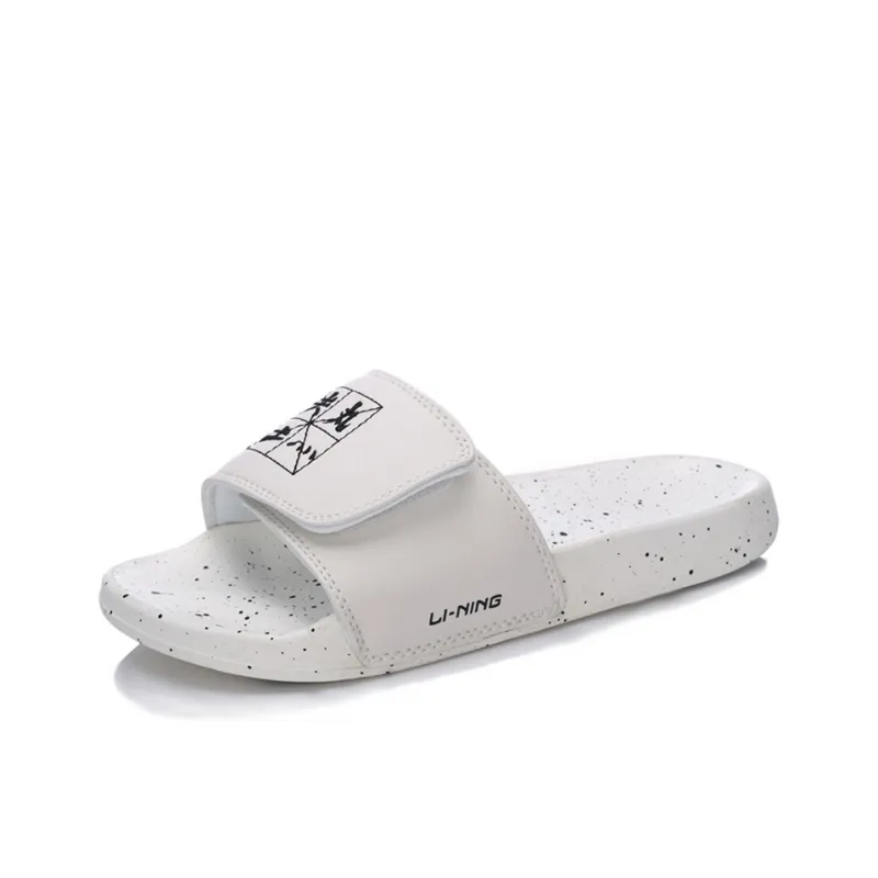 LiNing Hot Slide Slippers Women's White Black-1