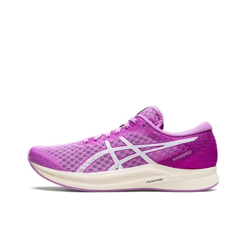Asics Hyper Speed 2 Cushioning Anti-Slip And Wear-Resistant Low-Top Running Shoes Women's Purple White-0
