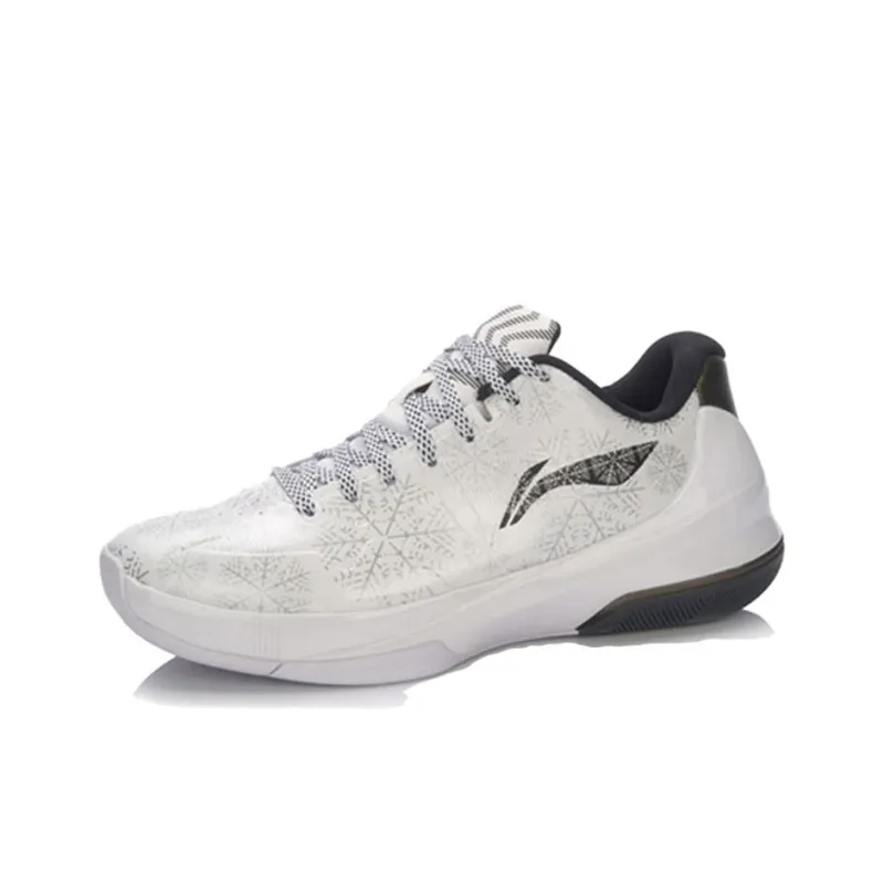 LiNing Speed 3 Cushioning Anti Slip And Wear Resistant Low Top Basketball Shoes Men's White-1