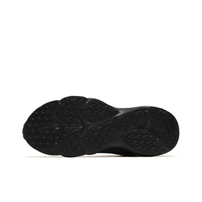 Anta Walker Slip Resistant Warm Mid Top Sports Casual Shoes Black Gray-4