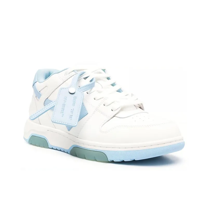 OFF WHITE Out Of Office Leather Sneakers 'White Blue'-2