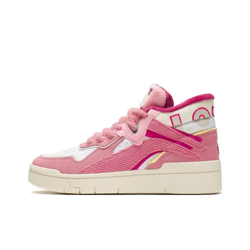 Disney X LINING VIVO MID Skateboard Shoes Women's Mid-Top Apricot/Pink/Standard White