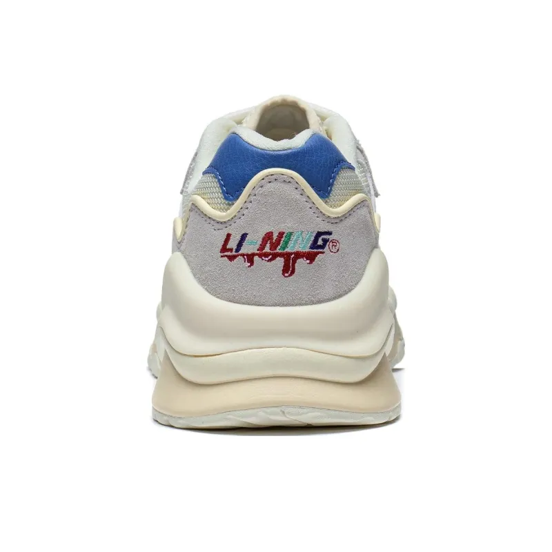 LiNing 001 Mountains And Seas Anti Slip Wear Resistant Low Top Sports Casual Shoes Women's Ecru Custard-5