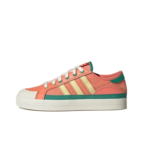 Adidas Neo City Canvas Skateboard Shoes Women's Low-Top Orange/Yellow/Green