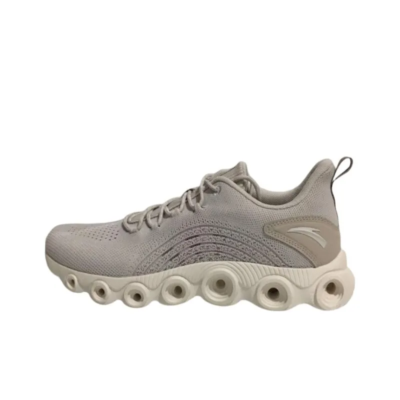Anta Life Collection Cushioning, Slip Resistant, And Abrasion Resistant Low Top Running Shoes Men's Gray-0