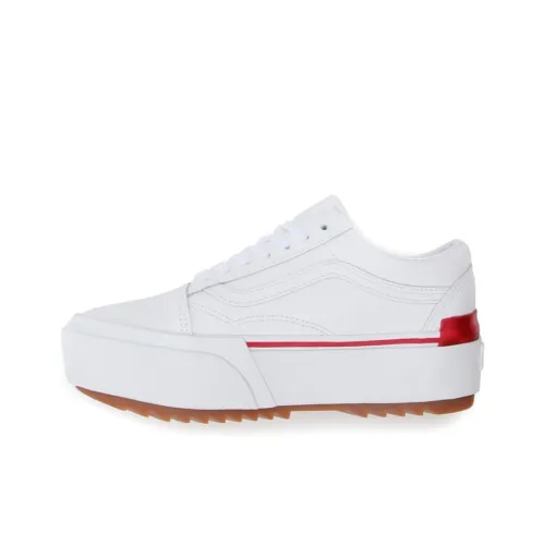 Vans Old Skool Stacked Ayakkabi 'White Red'