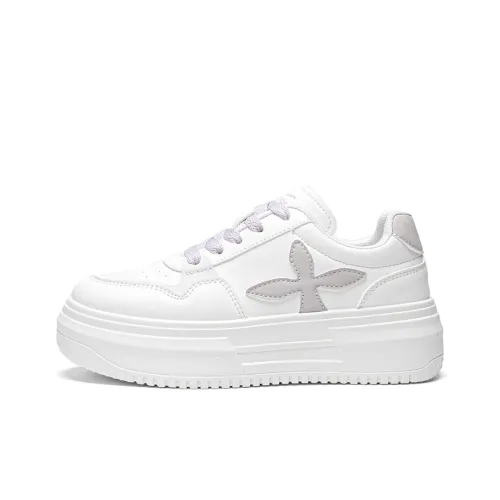 WARRIOR Skateboard Shoes Women's Low-Top White/Light Purple