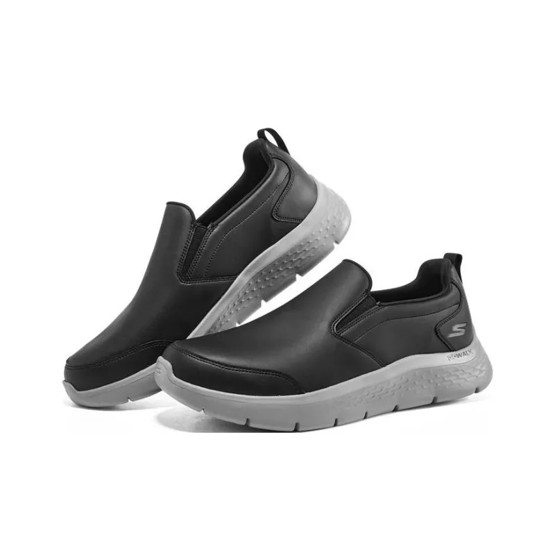 Skechers Go Walk Fle Fle Cushioning Lightweight Low Top Casual Shoes Men's Black Gray-2