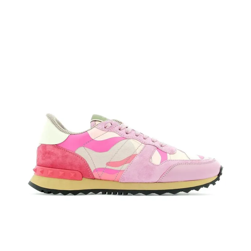 Valentino Rockrunner GARAVANI Slip Resistant Low Top Sports Casual Shoes Women's Pink-1