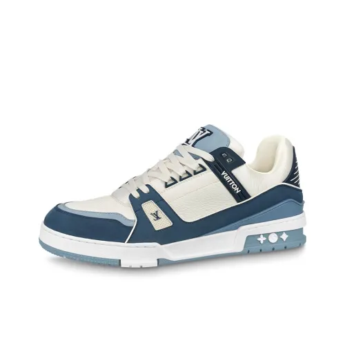 LOUIS VUITTON Trainer Skateboard Shoes Unisex Low-Top Blue/White