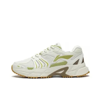 LiNing Pick Up The Light Durable Breathable Low Top Running Shoes Women's White Green