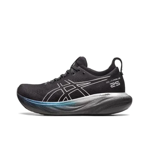 Asics Women's Gel Nimbus 25 Platinum 'Black Pure Silver'