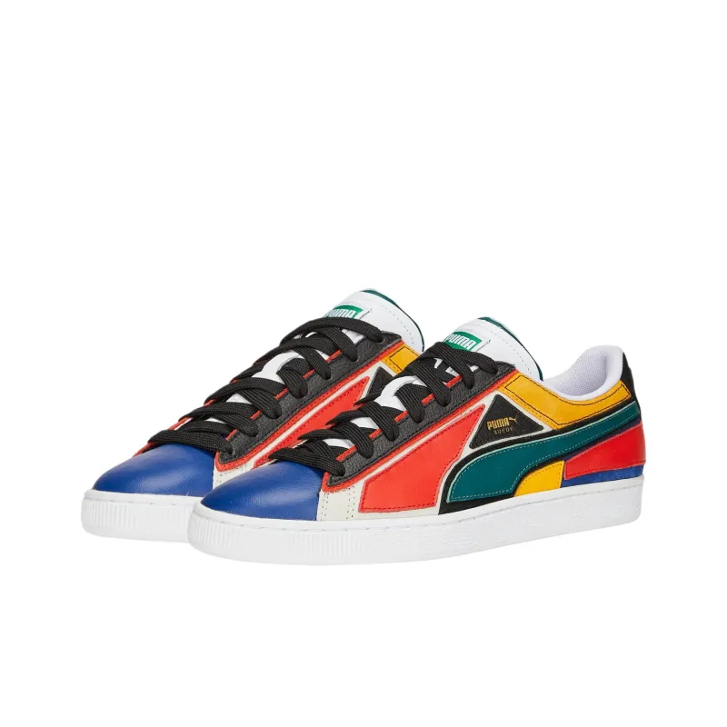 PUMA Suede Layers Sneakers 'Blazing Blue Varsity Green'-2
