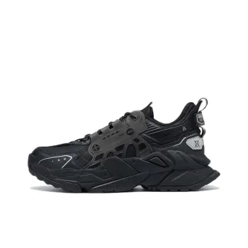 XTEP Mecha Series Wear Resistant Low Top Casual Shoes Men's Black