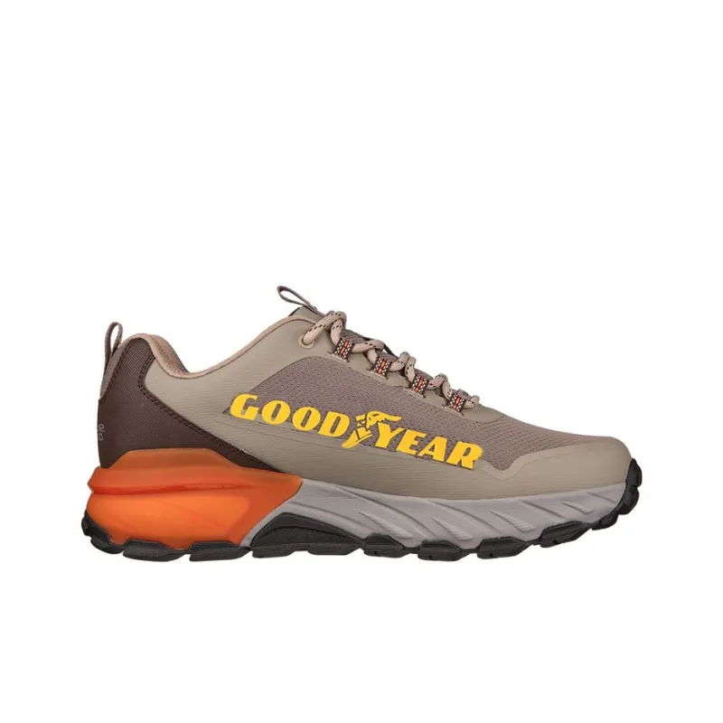 Skechers Max Protect Casual Shoes Men Low Top Taupe/Orange-1